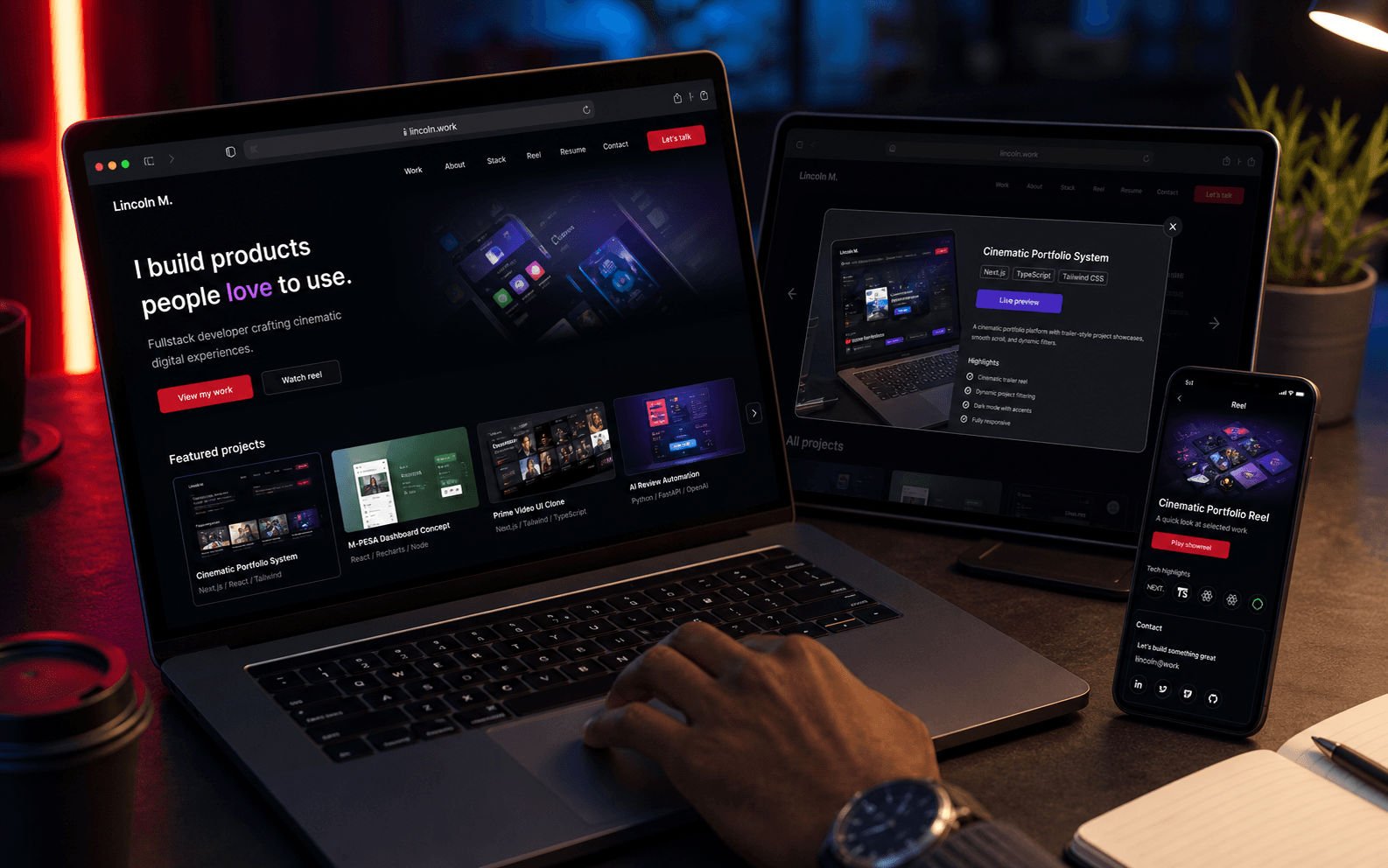 Cinematic Portfolio System