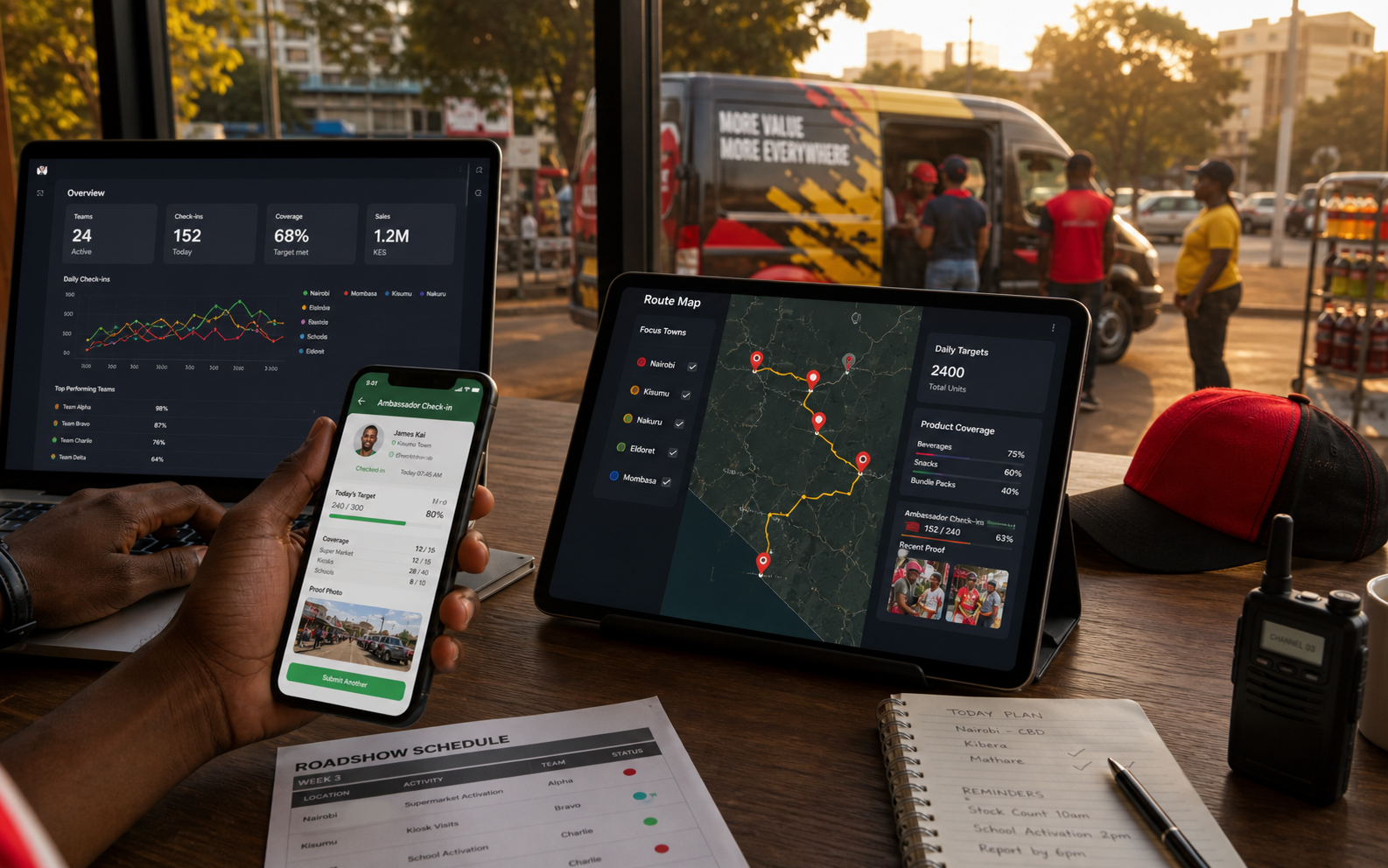 Roadshow Command Center realistic product preview